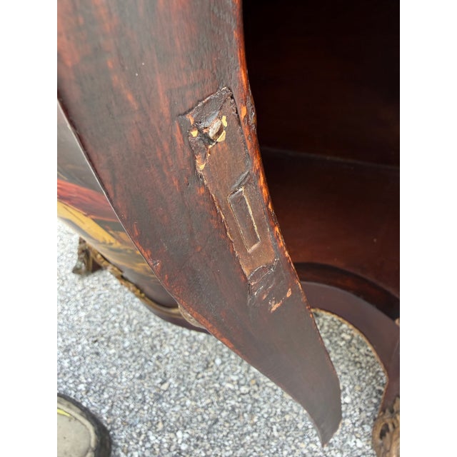 Antique Hand-Painted French Bombe Buffet For Sale In West Palm - Image 6 of 18
