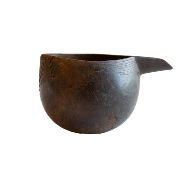 Vintage African Wooden Pitcher For Sale - Image 9 of 9