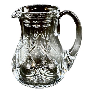 Vintage Cut Crystal Jug Water Pitcher by Webb Corbett, England, 1960s For Sale