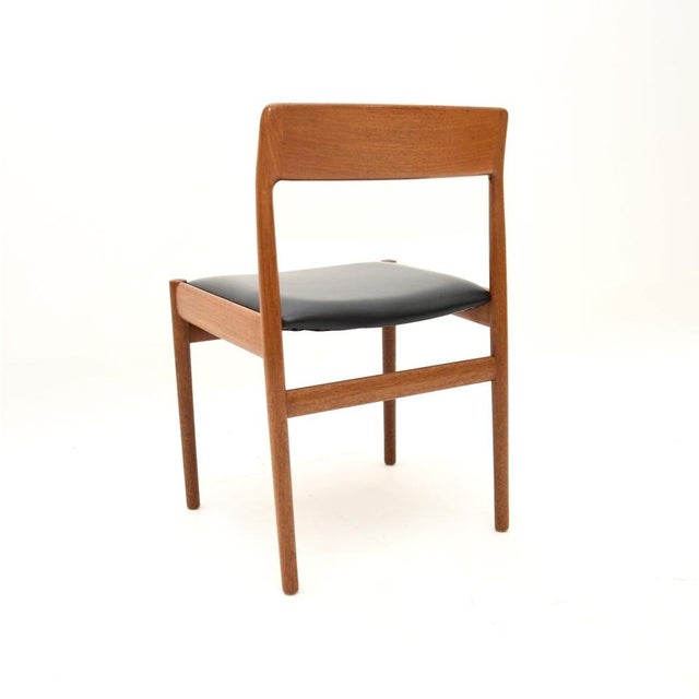 Black Vintage Teak Dining Chairs from Dalescraft, 1960, Set of 6 For Sale - Image 8 of 12