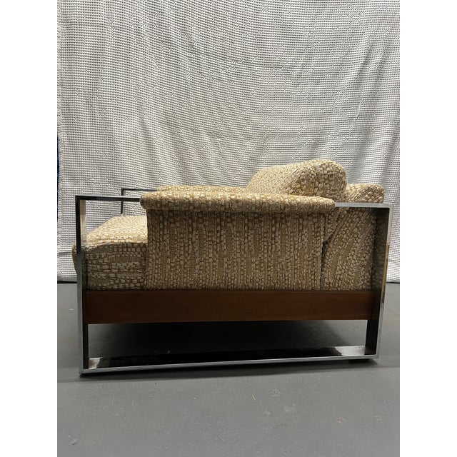 Mid-Century Modern Mid-Century Danish Modern Attributed to Adrian Pearsall Chrome Craft Associates Lounge Chair For Sale - Image 3 of 4