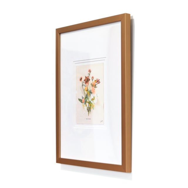 Marsh Potentil - Framed Floral Art on Antique Botanical Book Page Original Artwork by Lee Herring For Sale In Los Angeles - Image 6 of 8