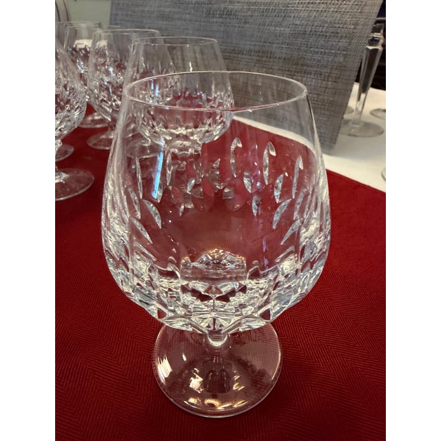Mid 20th Century Set of Rogaska Crystal Brandy Snifter Glasses in the Gallia Pattern - Set of 8 For Sale - Image 4 of 5