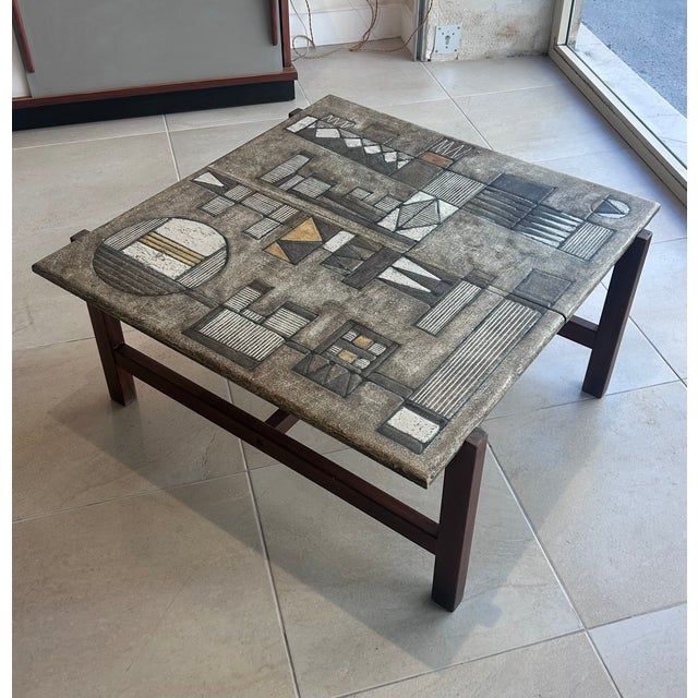 Mid-Century Modern Les 2 Potiers Coffee Table, 1965 For Sale - Image 3 of 17