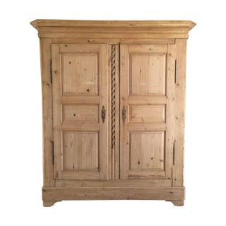 Vintage Country Wood Armoire For Sale