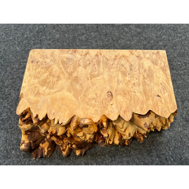 Michael Elkan Studio Live Edge Birds Eye Maple Burl Jewelry Box This exceptional handcrafted jewelry or keepsake box is a...