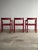1970s Set of Six Vintage Red Lacquered Dining Armchairs, Attributed to Vico Magistretti For Sale - Image 10 of 18