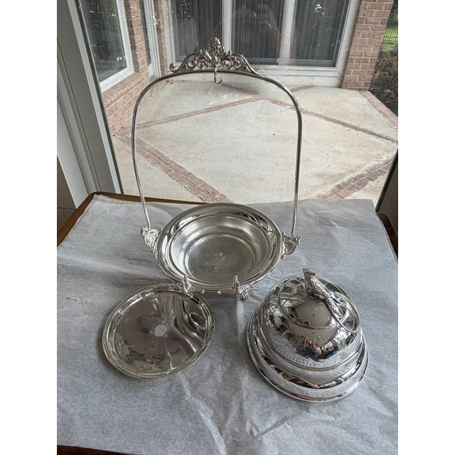 1880s Victorian Silver-Plated Lift-Lid Butter Cooler by Simpson, Hall, Miller & Co. – Model No. 176 For Sale - Image 6 of 7