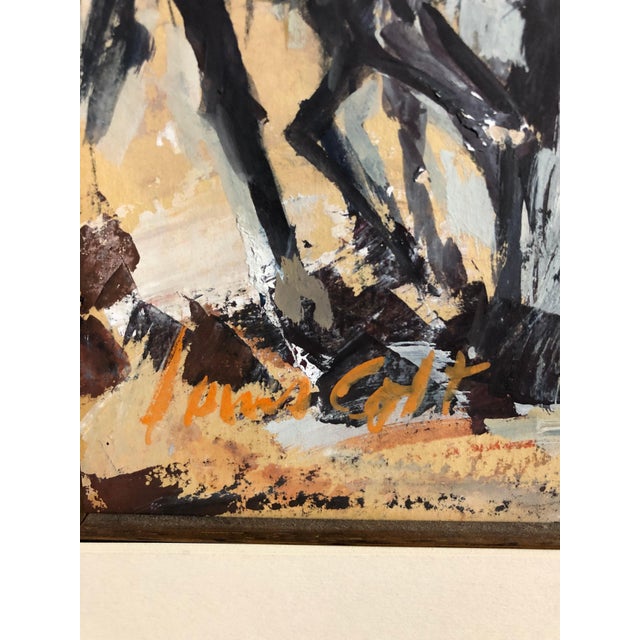 1990s James Lee Colt Western Image W/C Gouache Mounted Cowboy And Indian For Sale In New York - Image 6 of 11