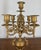 Vintage Rococo Style Ornate Brass Mantel Clock and Candelabras, Set of 3 For Sale - Image 13 of 18