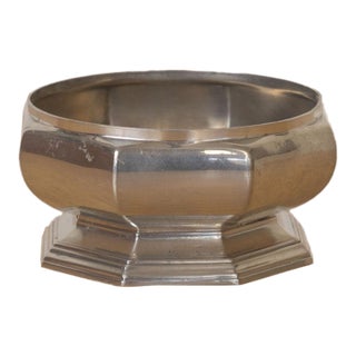 1930s French Art Deco Pewter Octagon Dish For Sale
