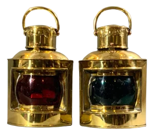 Solid Brass Port and Starboard Boat Lanterns