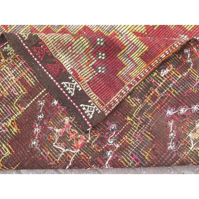 1960s Nomadic Embroidered Kilim - 69" X 130" For Sale - Image 12 of 12