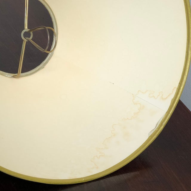 Vintage Late 20th Century Black & Gold Paper Empire Lamp Shade For Sale - Image 10 of 11