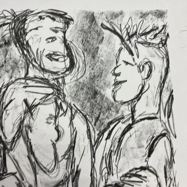 1999 Art by Gina Kail Lithograph 3/7 Abstract Male Figures For Sale - Image 11 of 11