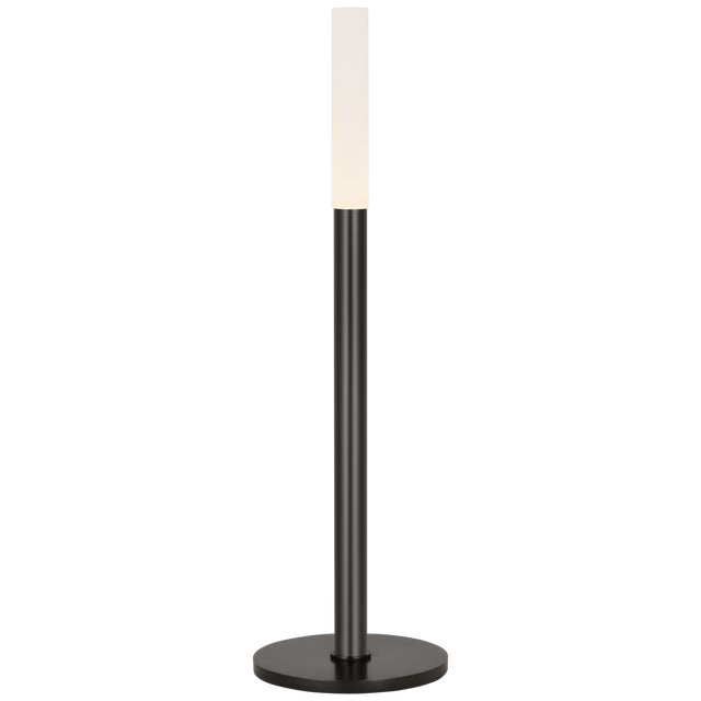 Modern Kelly Wearstler by Visual Comfort Signature Rousseau 20" Table Lamp in Bronze with Etched Crystal For Sale - Image 3 of 3