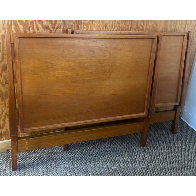 1950s Pair of Danish Teak Headboards by Ib - Kofod Larsen For Sale - Image 10 of 10