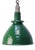 Vintage British Industrial Green Enamel Pendant Light For Sale