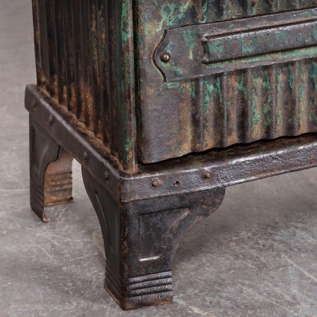 Green Five Door Locker by Strafor for Forge De Strasbourg, 1930s For Sale - Image 6 of 16