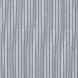 Sample - Schumacher Wellfleet Ticking Stripe Fabric in Pacific For Sale