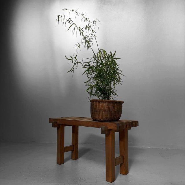 Vintage Japanese Minimalist Display Bench, 1960s For Sale - Image 12 of 14