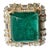 24.87 Carats, Natural Zambian Emerald Sugarloaf & Yellow Diamonds Cocktail Ring, Us Size 6.5 For Sale