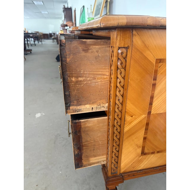 Wood 18th Century German Louis XVI Period Cherrywood Parquetry Commode, Circa 1780 For Sale - Image 7 of 8