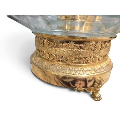 French Empire Gilt Bronze and Cut Glass Centrepiece Set, 1810, Set of 3 For Sale - Image 6 of 18
