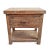 Rustic solid wood bedside table / cabinet with attractive textural deep grain. Features one drawer at top and shelf below....