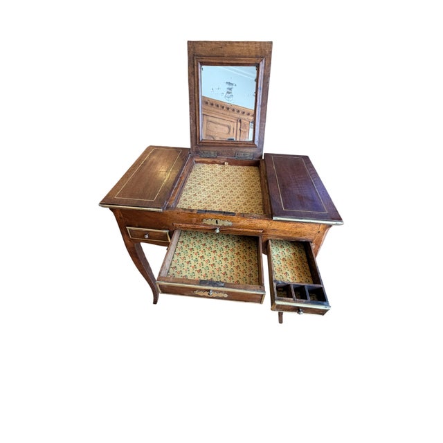 Brown Extremely Rare 18th Century French Provincial ‘Table De Coiffeuse’ (Dressing Table). For Sale - Image 8 of 14