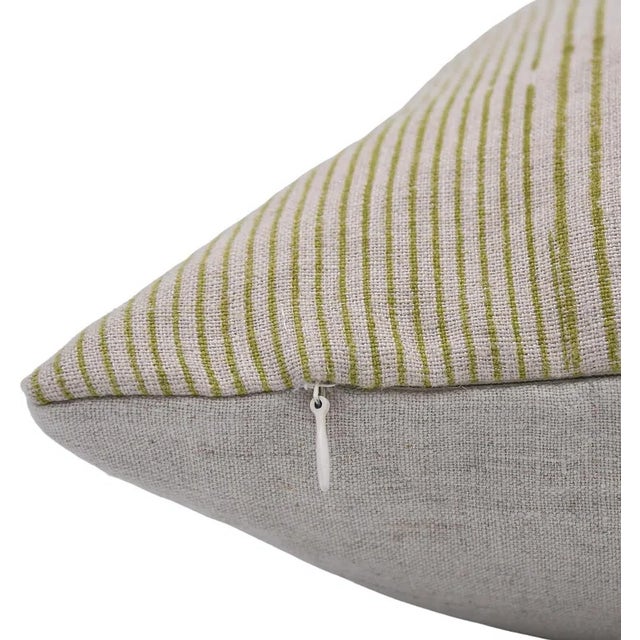 Art Deco FabDivine Decorative Block Print Cushion Cover 12x20 Inch Thick Linen-Manpasand For Sale - Image 3 of 4