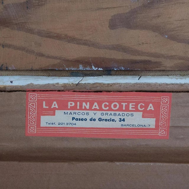 Pascual Bueno Ferrer, Port of Barcelona, 1950s, Oil on Canvas For Sale - Image 9 of 11