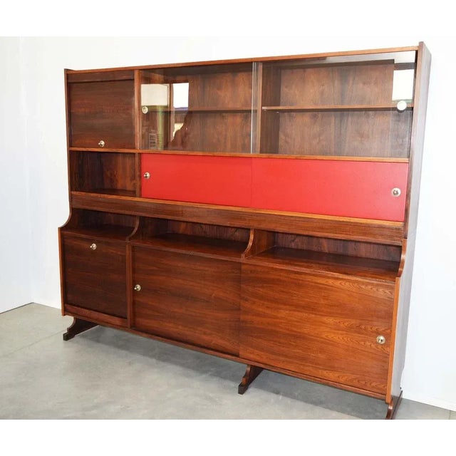 Credenza with Sliding Glass Doors, Italy, 1960s For Sale - Image 5 of 5