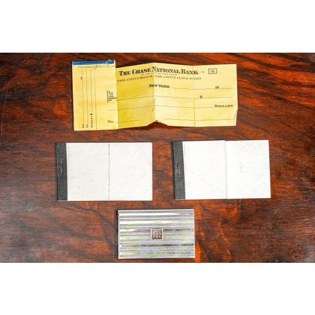 Exceptional Rare Cartier 14k Gold Sterling Silver Art Deco Antique Money Document Checkbook Clip For Sale - Image 14 of 16