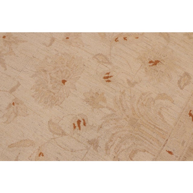 1990s Oriental Ziegler Beige Brown Hand-Knotted Wool Rug - 9'1'' X 11'9'' For Sale - Image 5 of 7