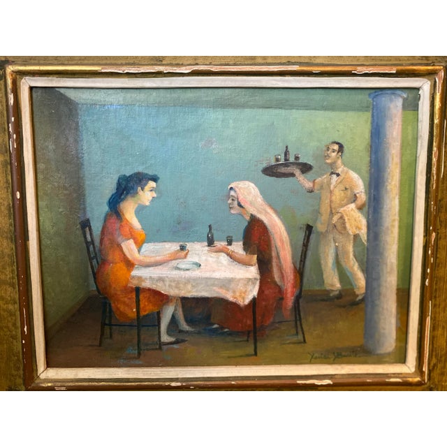 Original oil painting by well-listed Italian American artist Xavier Barile (1891-1981). Oil on masonite measures 12” 16”....