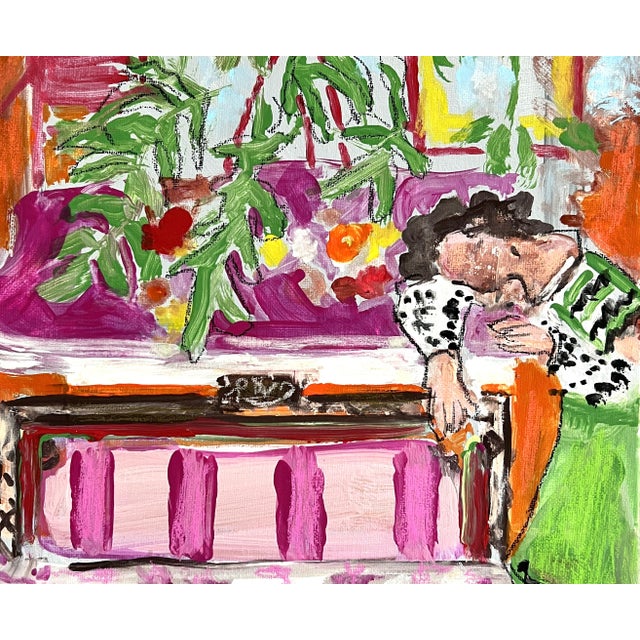 I have always loved Henri Matisse's work. Here is my interpretation of Henri Matisse's painting, Still Life with Sleeping...