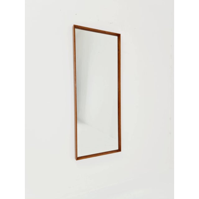 Wood Mid-Century Modern German Teak Wall-Mounted Mirror, 1960s For Sale - Image 7 of 11