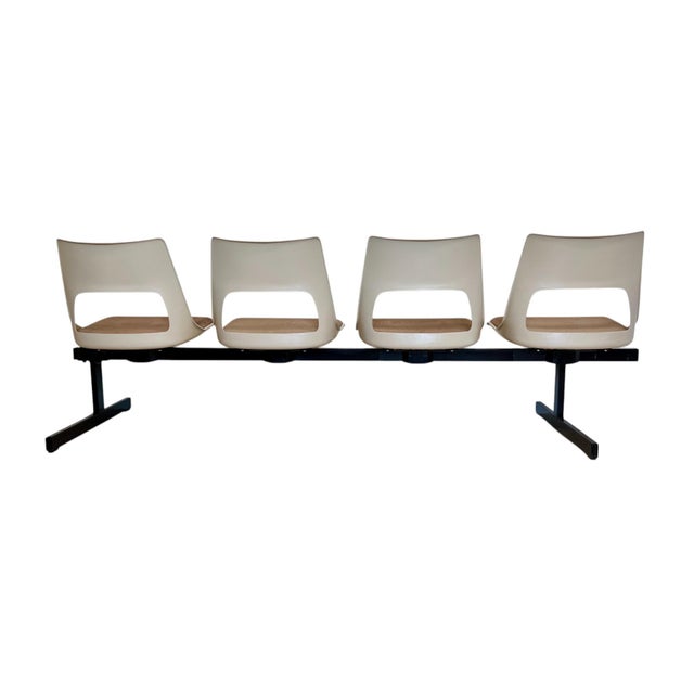 1960s Mid-Century Modern Tandem Four Seat Bench by Krueger For Sale - Image 11 of 12