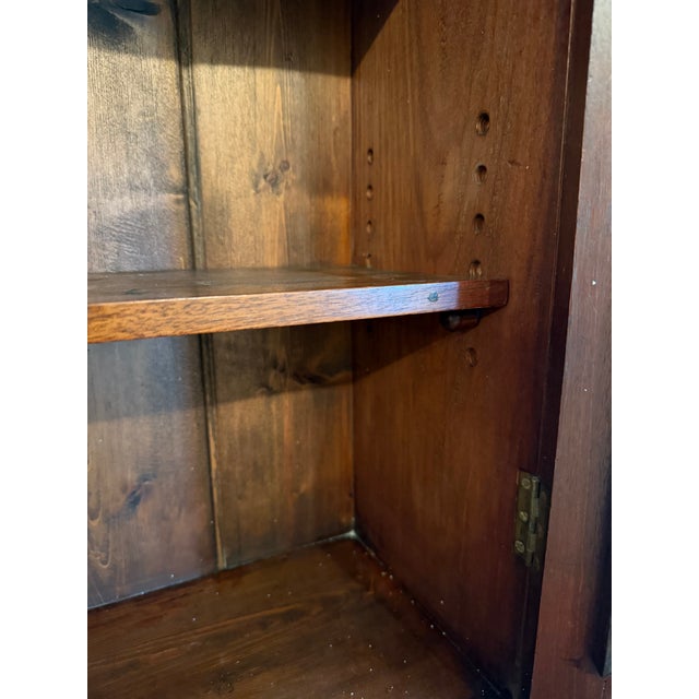 Wood Late 19th Century English Mahogany Hanging Wall Cabinet For Sale - Image 7 of 18