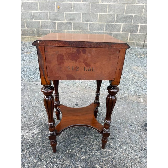 Vintage Regency Louis Xvi Style 2 Tier Side Table For Sale - Image 9 of 14