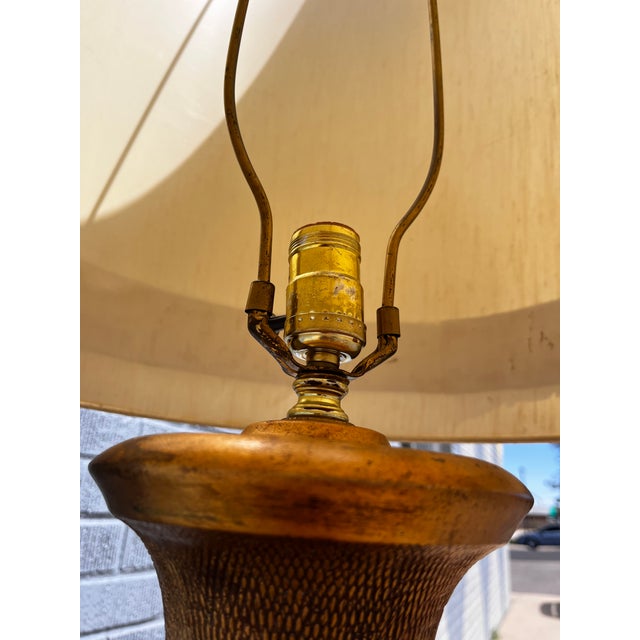 Vintage Brutalist Style Ceramic Table Lamp, Attributed to Bitossi For Sale - Image 12 of 17