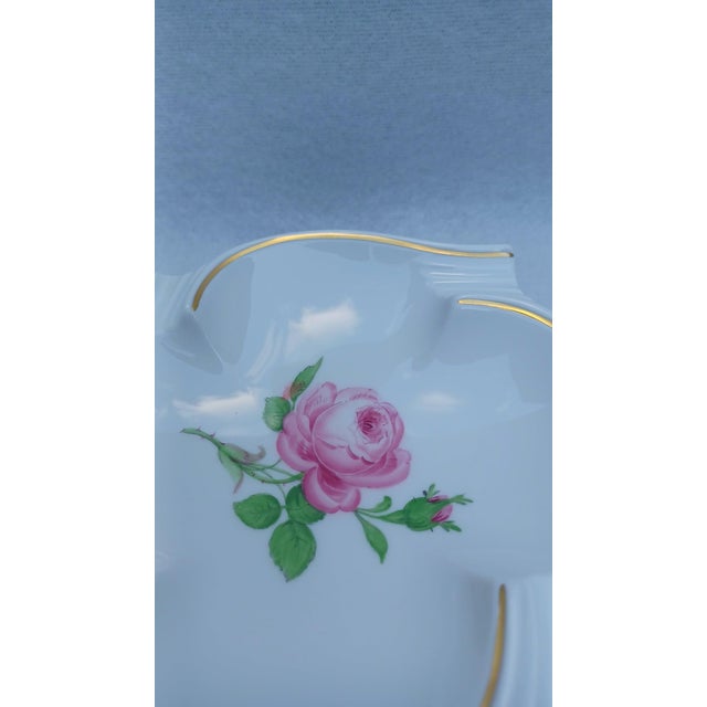 Mid-Century Modern Porcelain Rose Cabinet Ashtray from Meissen, 1970 For Sale - Image 3 of 7