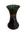 An extremely popular design from the early 1900s, this lovely Art Nouveau era art glass vase features iridescent green /...