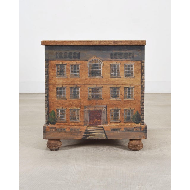 19th C. Country English Painted Georgian House Blanket Chest For Sale In Sacramento - Image 6 of 18