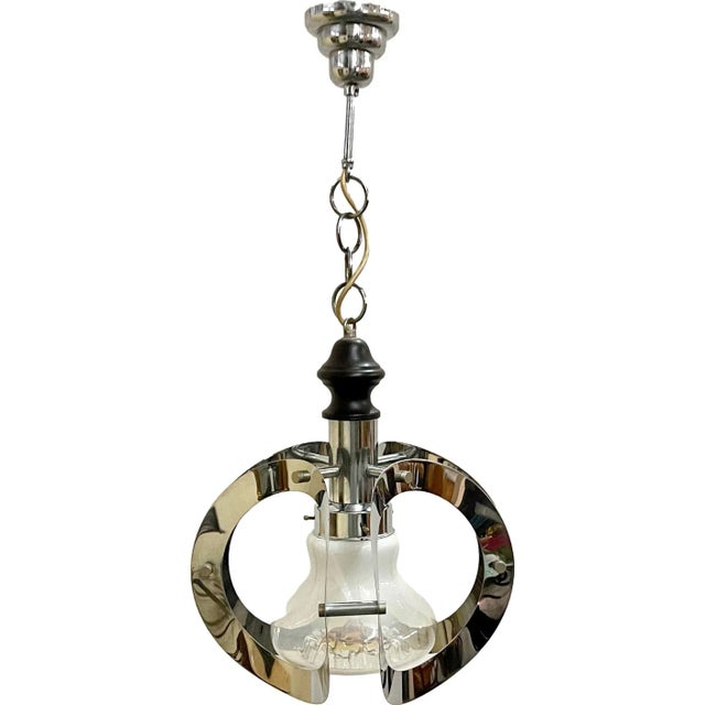 Italian Space Age Glass Ceiling Light from Mazzega, 1970s For Sale - Image 13 of 13