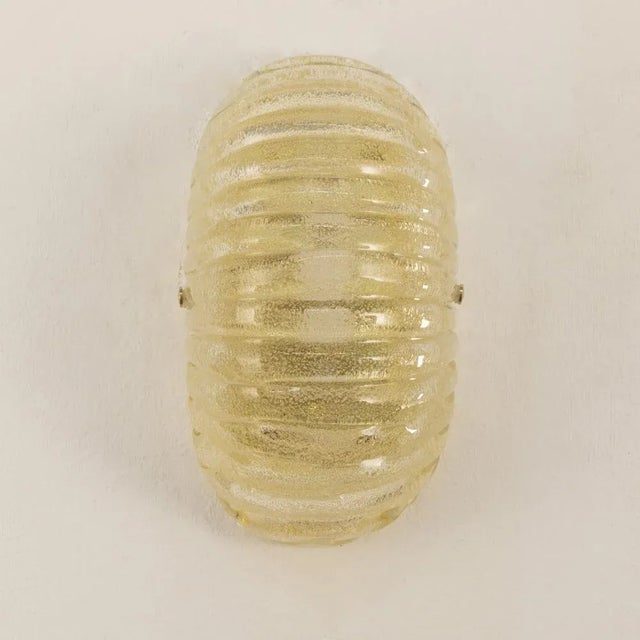 Vintage Italian Wall Light in Amber Murano Glass with Brass Structure, 1990s For Sale - Image 6 of 13