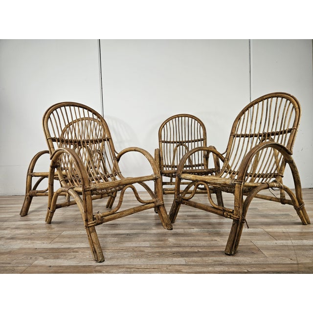 Vintage Wicker Armchairs, 1970, Set of 4 For Sale - Image 16 of 16