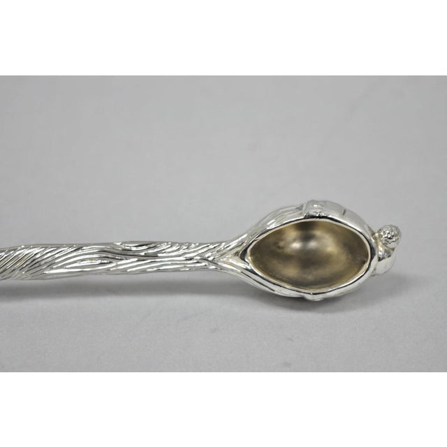 Late 20th Century Vintage 9" Santa Claus Christmas Silver Plated Candle Snuffer by Head For Sale - Image 5 of 9