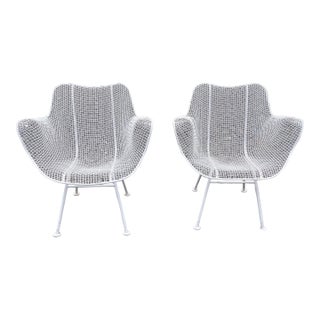 1950s Woodard Sculptura Arm Chairs a Pair Unmarked For Sale